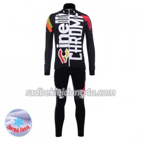 Set Langarmtrikot + Trägerhose Lange 2017 Cinelli Chrome Winter Thermal Fleece N001